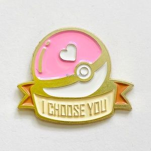 8/$40 Pokémon I Choose You Pink Pokeball Enamel Pin